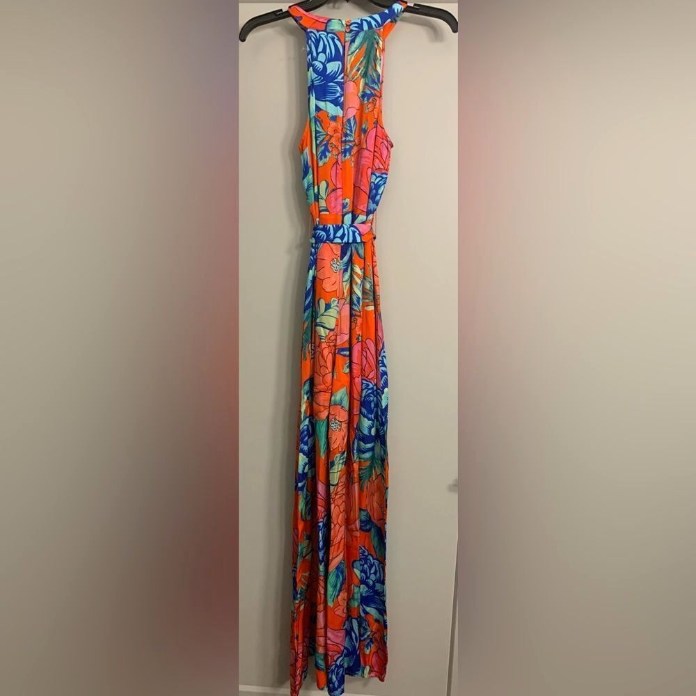 Farm Rio x Anthropologie Floral Print Halter Wide Leg Jumpsuit Resortwear - XS - Picture 14 of 15